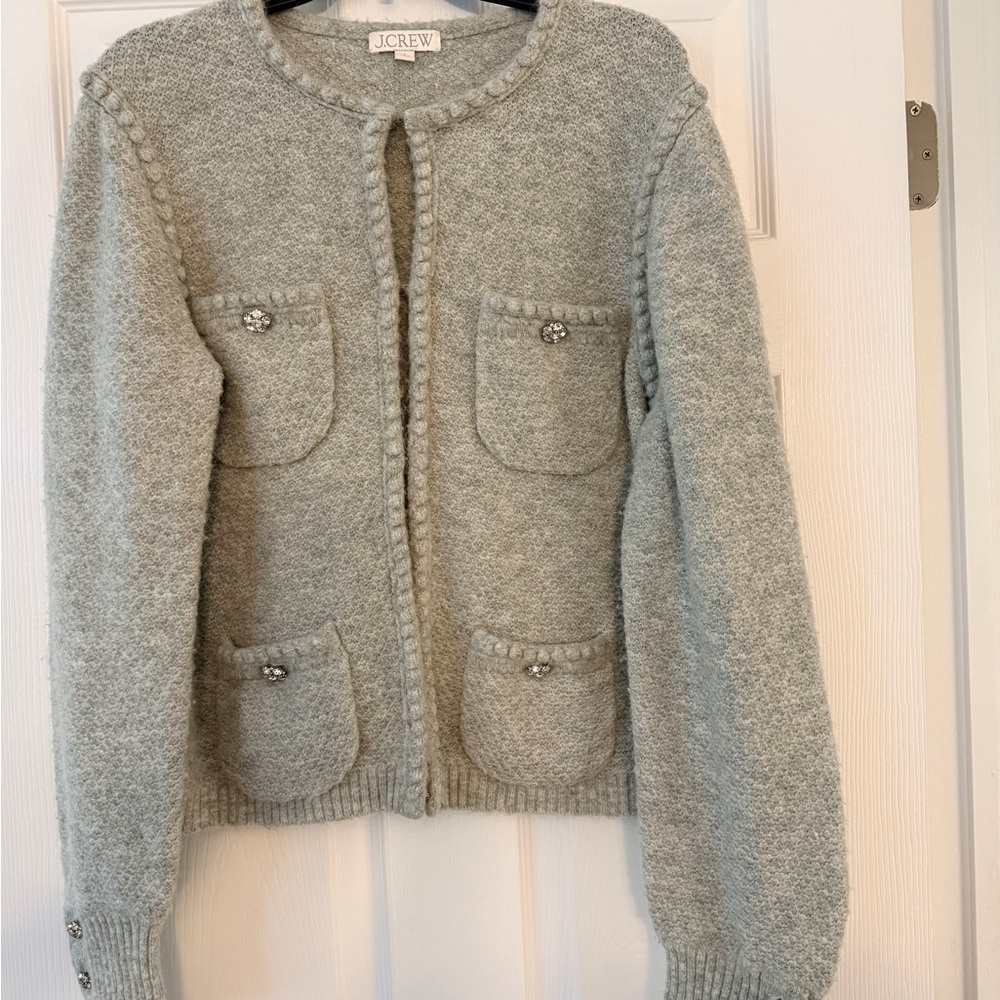 J. Crew Light Gray Odette Lady Sweater